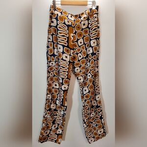 Grass-Fields Wide Leg Trousers Geometric Print - Size 12 L